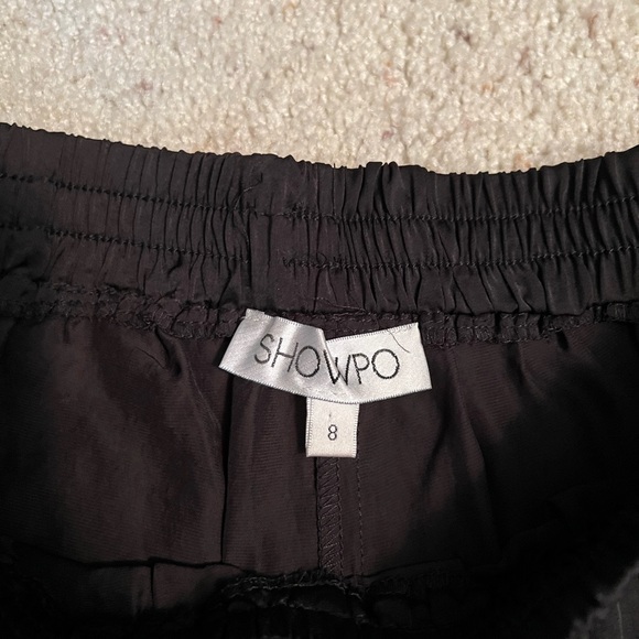 Showpo. Flowy Black Drawstring High Waist Shorts - Picture 4 of 5